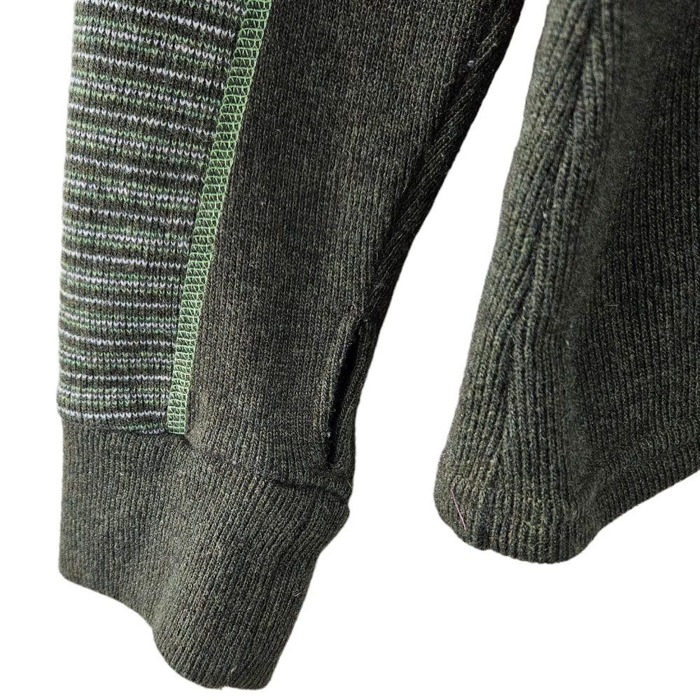 KUHL Chianti Fleece Lined Wool Blend Green Womens Half Zip Pullover Jacket - Picture 3 of 7